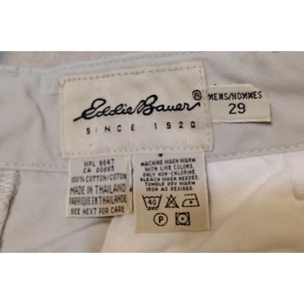 Eddie Bauer Mens Cargo Shorts Utility Pockets Khaki Pleated Cotton Size‎ 29 11